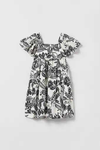 ZARA Vestido flores cut out gomas oferta