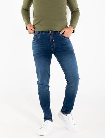 Moda RM Jean slim llano azul oscuro oferta