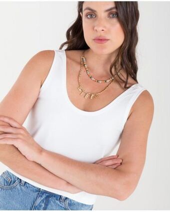 NAF NAF Camiseta manga sisa con espalda descubierta oferta