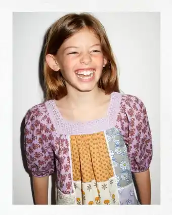 ZARA Blusa patchwork crochet oferta
