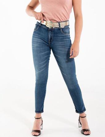 Moda RM Jean 2 botones tiro alto oferta