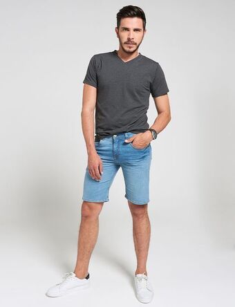 Moda RM Bermuda denim azul claro oferta