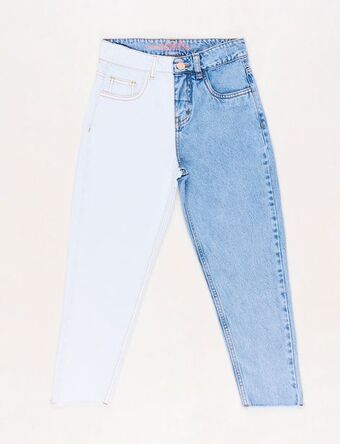 Moda RM Jean desflecado bicolor oferta
