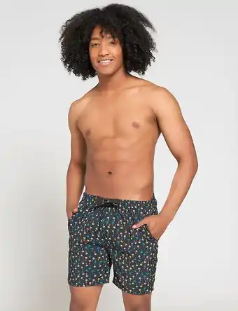 Moda RM Bermuda prints palmeras negra oferta