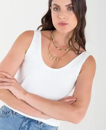 NAF NAF Camiseta manga sisa con espalda descubierta oferta