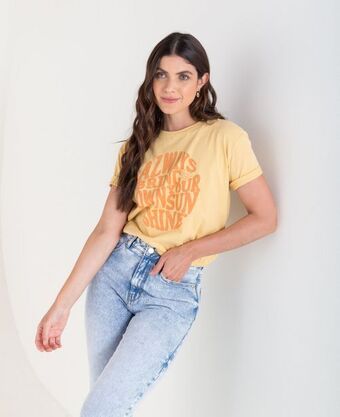 NAF NAF Camiseta manga corta con estampado redondo oferta