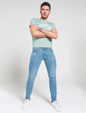 Moda RM Jean llano slim 5 bolsillos oferta