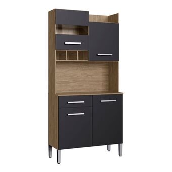 Pycca Mueble de cocina valencia negro 4 puertas oferta