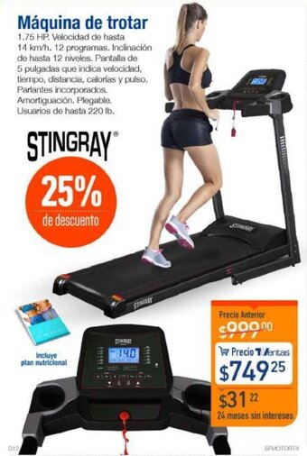 TVentas Stingray Máquina de Trotar 1.75 HP oferta