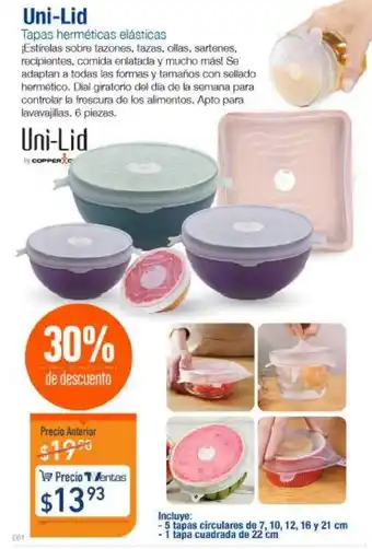 TVentas Uni-Lid Copper Chef oferta