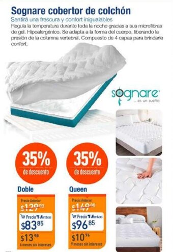 TVentas Sognare Cobertor de Colchón Doble oferta