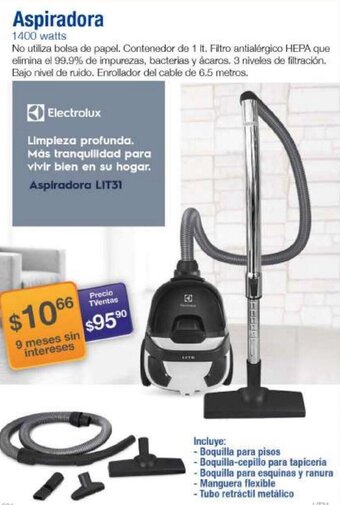 TVentas Electrolux Aspiradora 1400 watts oferta