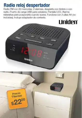 TVentas Uniden Radio Reloj Despertador oferta