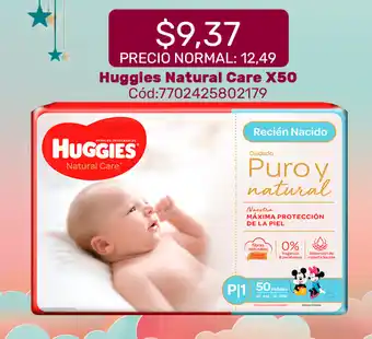 Akí Huggies Natural Care x 50 oferta