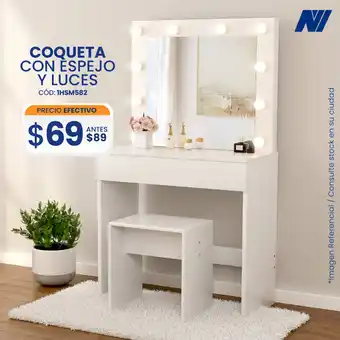 Novicompu Coqueta con Espejo y Luces oferta