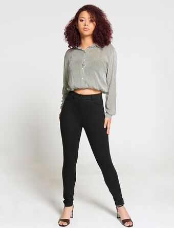 Moda RM Pantalón casual negro oferta