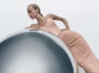 ZARA Vestido corsetero drapeado tul oferta