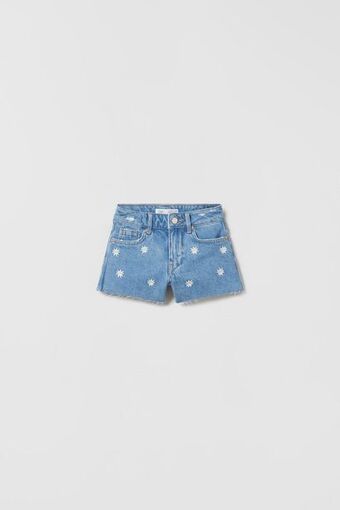 ZARA Bermuda denim bordados oferta