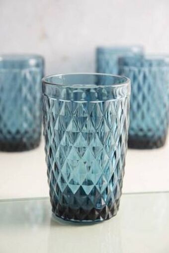 De Prati Set de vasos de vidrio labrados x6 oferta