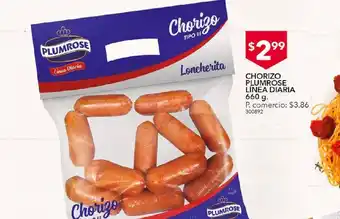 Tia Chorizo plumrose linea diaria 660g oferta