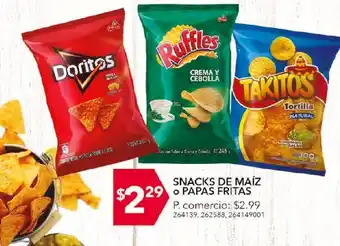 Tia Snacks de maiz o papas fritas oferta
