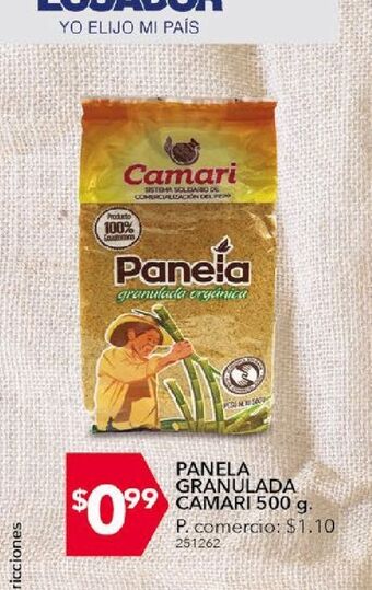 Tia Panela granulada camari 500g oferta