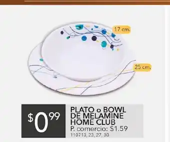 Tia Plato o bowl de melamine home club oferta