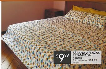 Tia Sábana 2 plazas estampada 4 pzas oferta