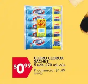 Tia Cloro clorox sachet 5un 270ml oferta