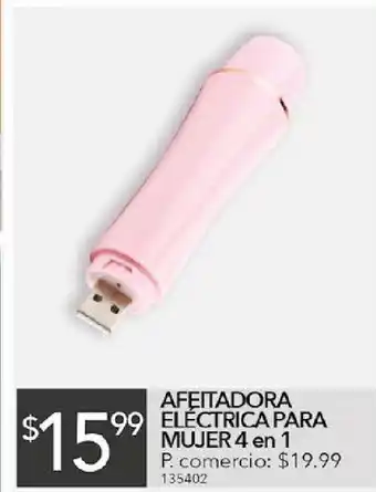 Afeitadora eléctrica para mujer 4 en 1