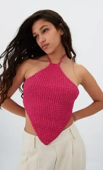 Stradivarius Top pañuelo crochet oferta