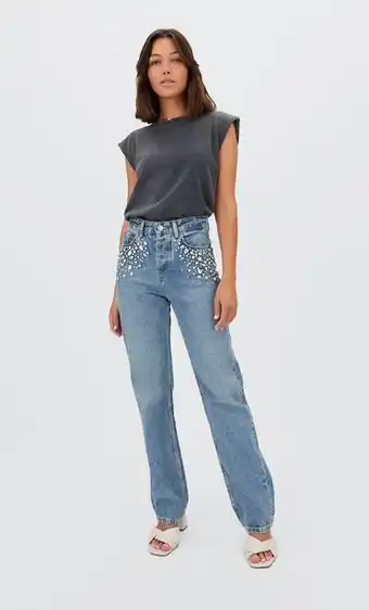 Stradivarius Jeans straight brillos oferta