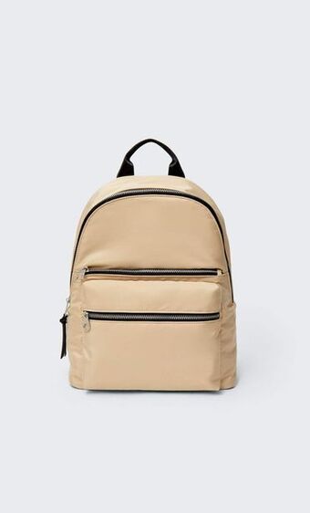Stradivarius Mochila tejido cremalleras oferta