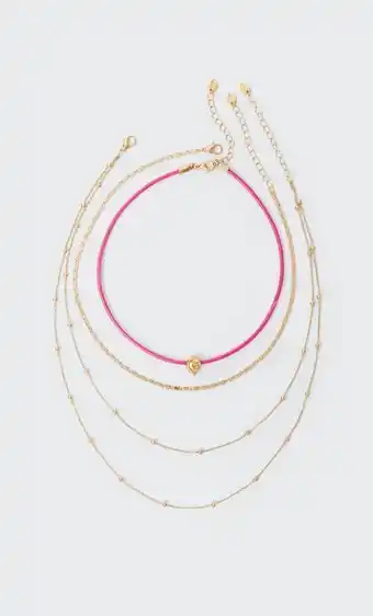 Set 4 collares cuerda caracola