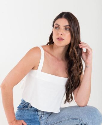 NAF NAF Camisa cuello cuadrado de tiras oferta