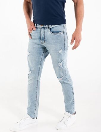 Moda RM Jean skinny roto azul claro oferta