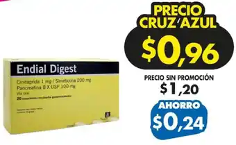 Farmacias Cruz Azul Endial Digest 100mg oferta