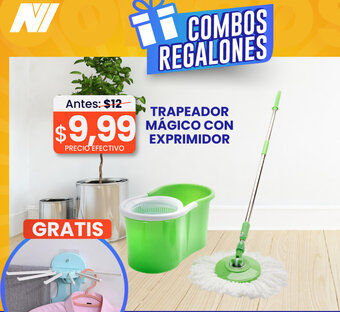 Novicompu Trapeador Mágico con Exprimidor oferta
