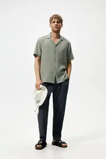 ZARA Camisa efecto arrugado oferta