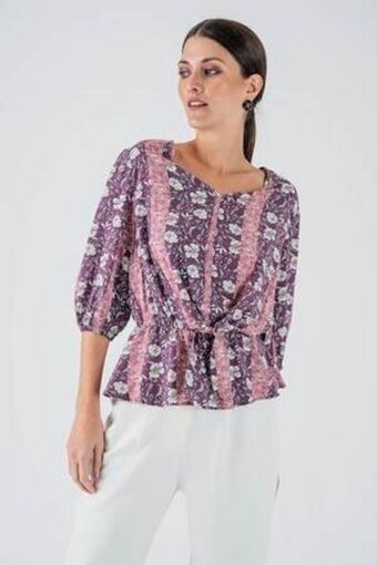 De Prati Blusa estampada expressions oferta