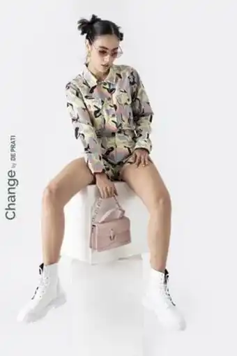 De Prati Chaqueta denim h&o change estampada oferta