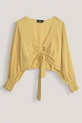 De Prati Blusa crop con amarre h&o oferta