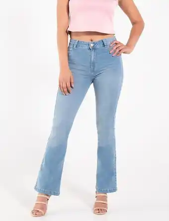 Moda RM Jean bota ancha celeste oferta