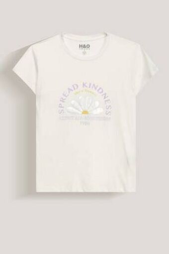 De Prati Camiseta estampada de algodón h&o trybu oferta