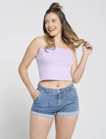 Moda RM Top básico lila oferta
