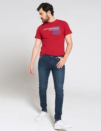 Moda RM Jean skinny llano azul oscuro oferta