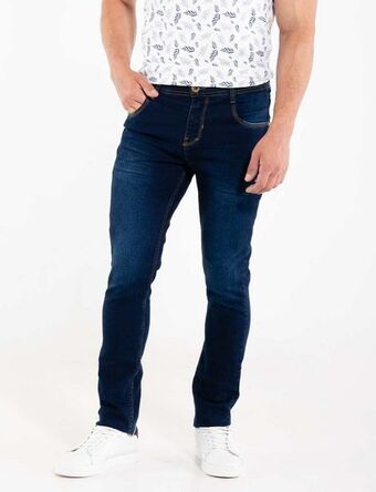 Moda RM Jean skinny llano azul oscuro oferta