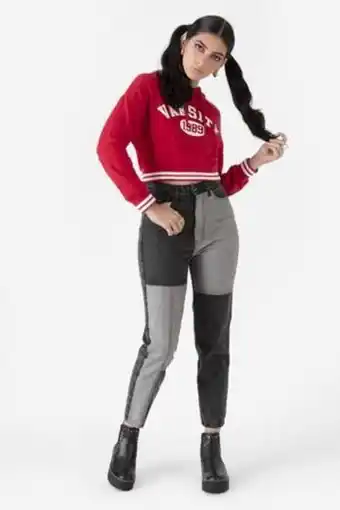 De Prati Mom jeans con parches h&o trybu oferta