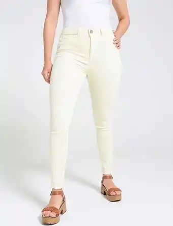 Moda RM Pantalón casual amarillo pastel oferta