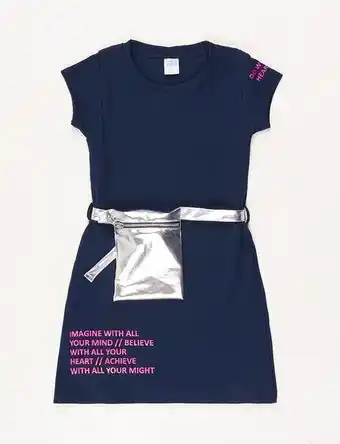 Moda RM Vestido con canguro azul marino oferta